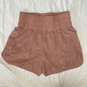 Pink Athletic Super High Waisted Workout Gym Tummy Control Shorts Size Medium